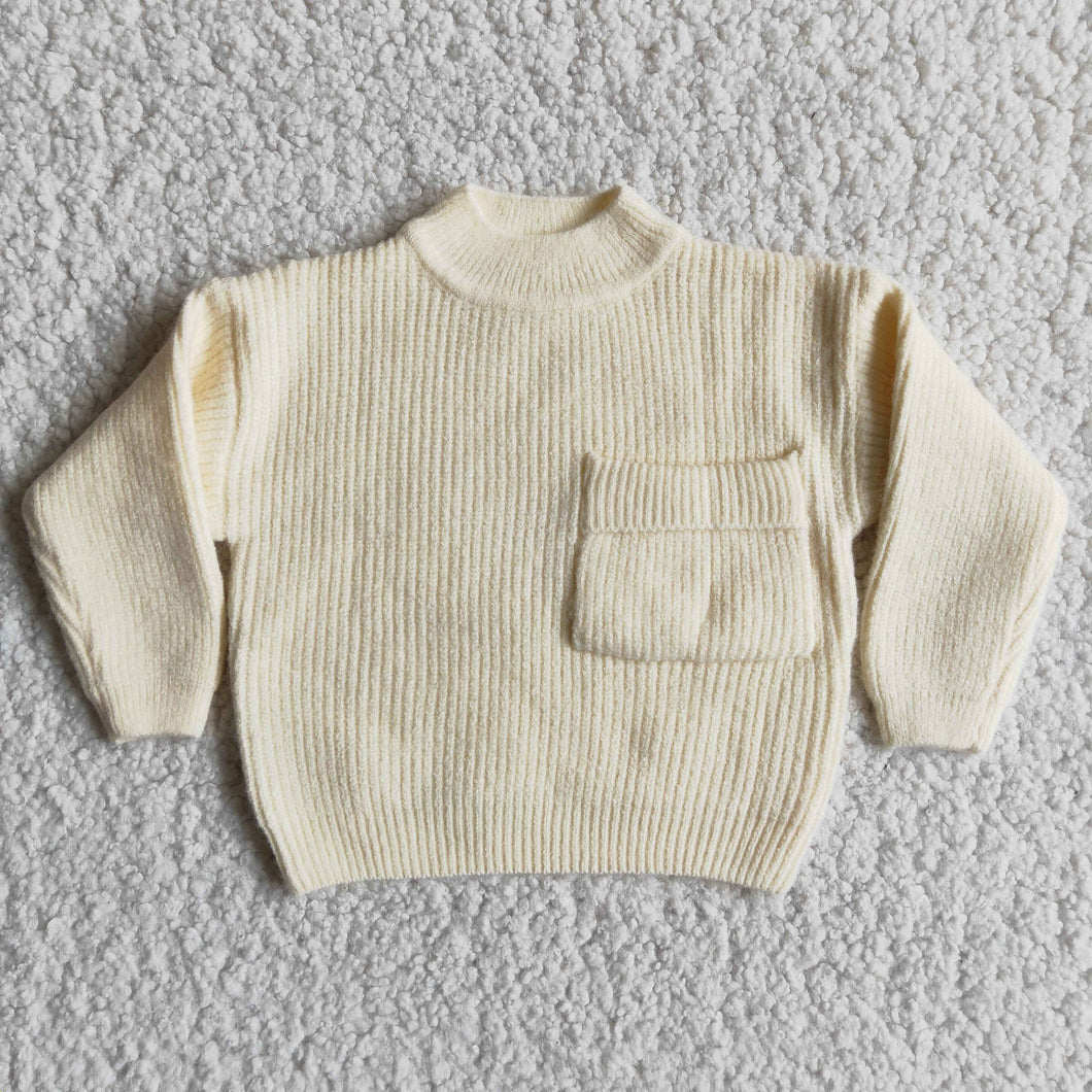 Beige Pocket Sweater